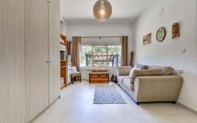 En vakker og koselig villa i ett plan.
